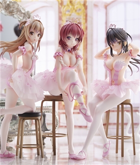 Anmi Illustration Flamingo Ballet Group Ponytail Girl, Akagami no ko & Kouhai-chan