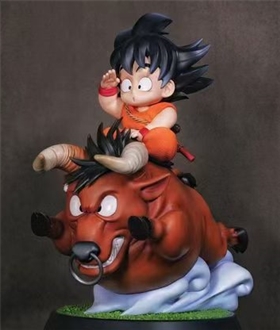 Little Goku Riding a Bull - Dragon Ball