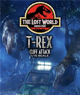 The-Lost-World-Jurassic-Park-Film-T-Rex-Cliff-Attack