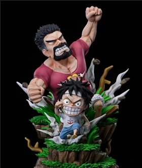 Luffy & Garp - One Piece