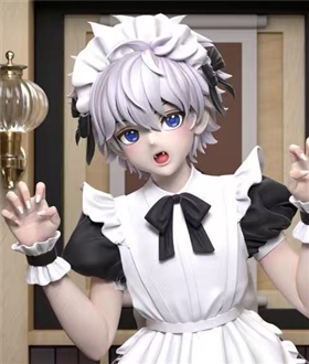 Killua Zoldyck in the Black Walnut Wood Stand - Hunter x Hunter