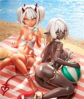 Caffeine-chan & Dark Elf Dancer Summer Ver