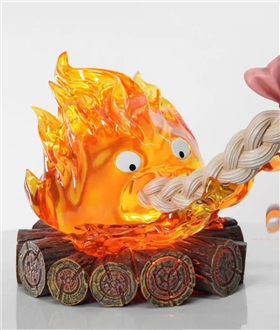 Calcifer eating hair - Howl's Moving Castle