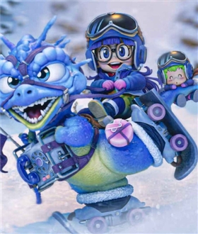 Arale Riding a Dragon