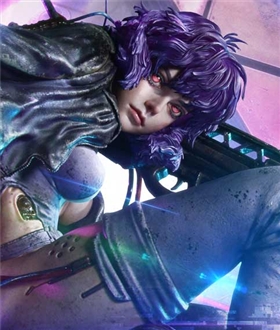 Motoko Kusanagi & Tachikoma - GHOST IN THE SHELL STAND ALONE COMPLEX Art by Entei Ryu Character [color version]